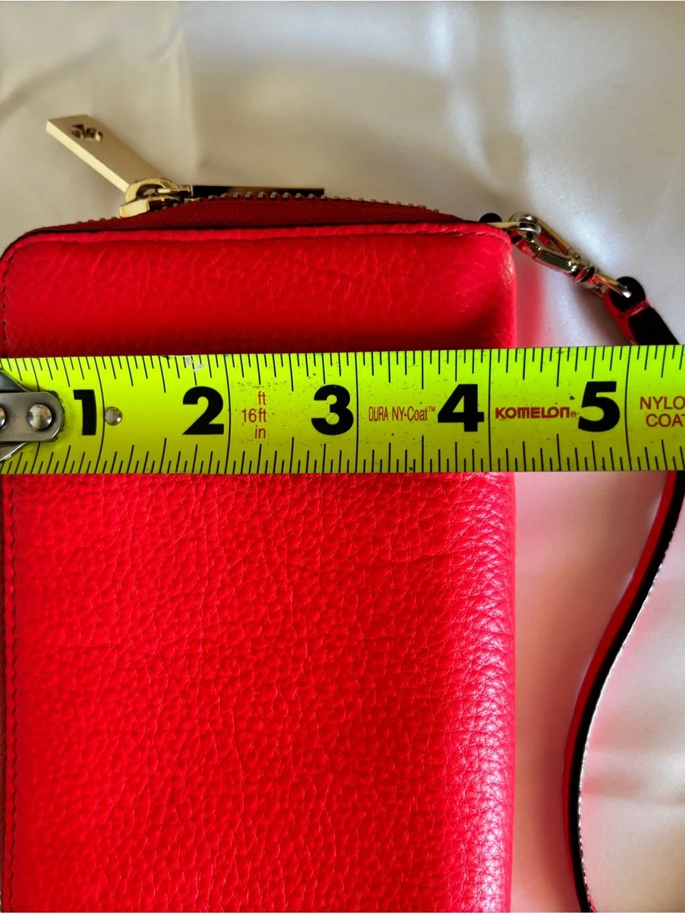 kate spade Coral Pebbled Leather Double Zip Continental Wallet Wristlet
